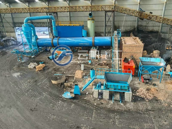 陜西黃陵工業(yè)園煤泥滾筒烘干機